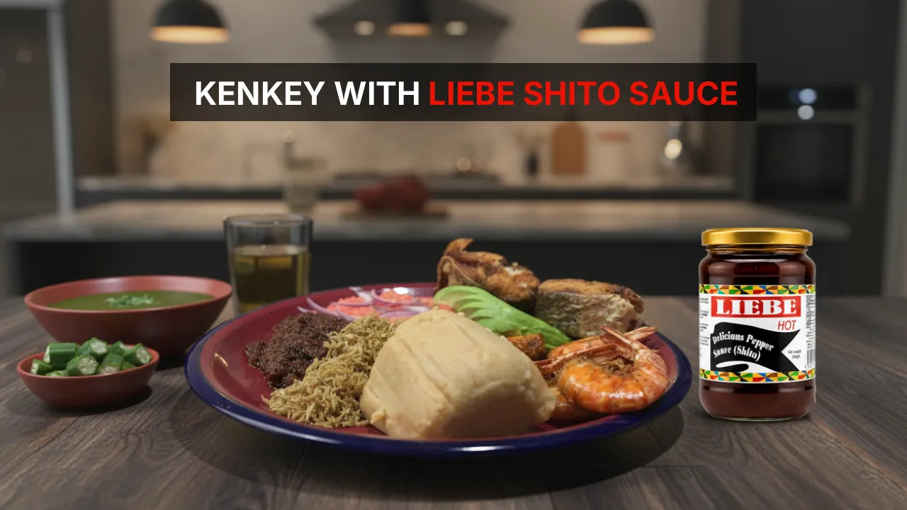 Kenkey with Liebe Shito Sauce